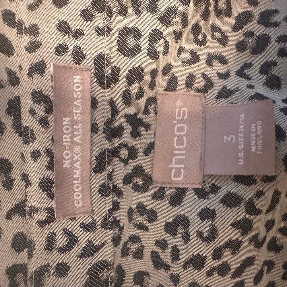 Chico's Animal Print Blouse - Picture 2 of 2
